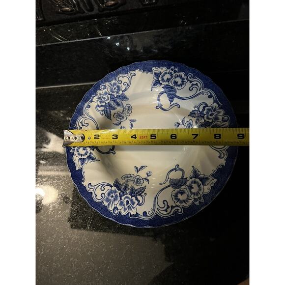 Myott Chelsea Garden Bloomingdales rimmed Bowls (3) Blue Floral - Picture 12 of 12